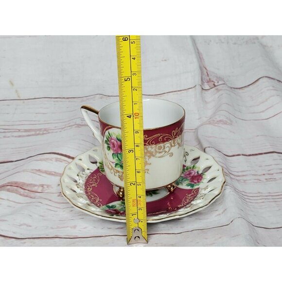 L M Royal Halsey Very Fine Japan Tea Cup & Saucer Set – Gold Trim & Elegant - Picture 11 of 12